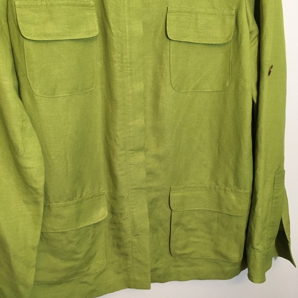 Bandolino linen jacket, green linen - Picture 5 of 6